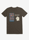 Booooks Ghost Book Library Lover Brown T-Shirt