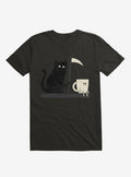 Impending Doom Cat Vs Cup Black T-Shirt