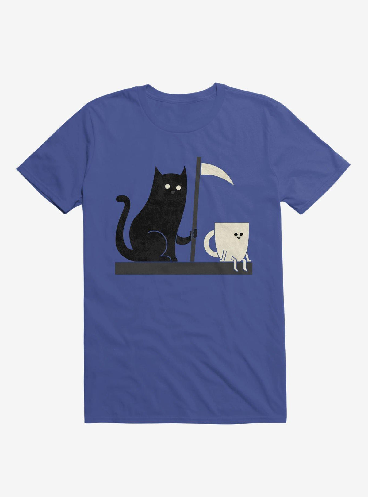 Impending Doom Cat Vs Cup Royal Blue T-Shirt