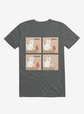 Purrhaps Mischievous Cat Charcoal Grey T-Shirt