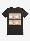 Purrhaps Mischievous Cat Black T-Shirt