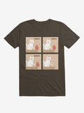 Purrhaps Mischievous Cat Brown T-Shirt