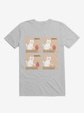 Purrhaps Mischievous Cat Ice Grey T-Shirt