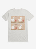 Purrhaps Mischievous Cat White T-Shirt