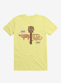 Sloths Slow Texters Club Corn Silk Yellow T-Shirt