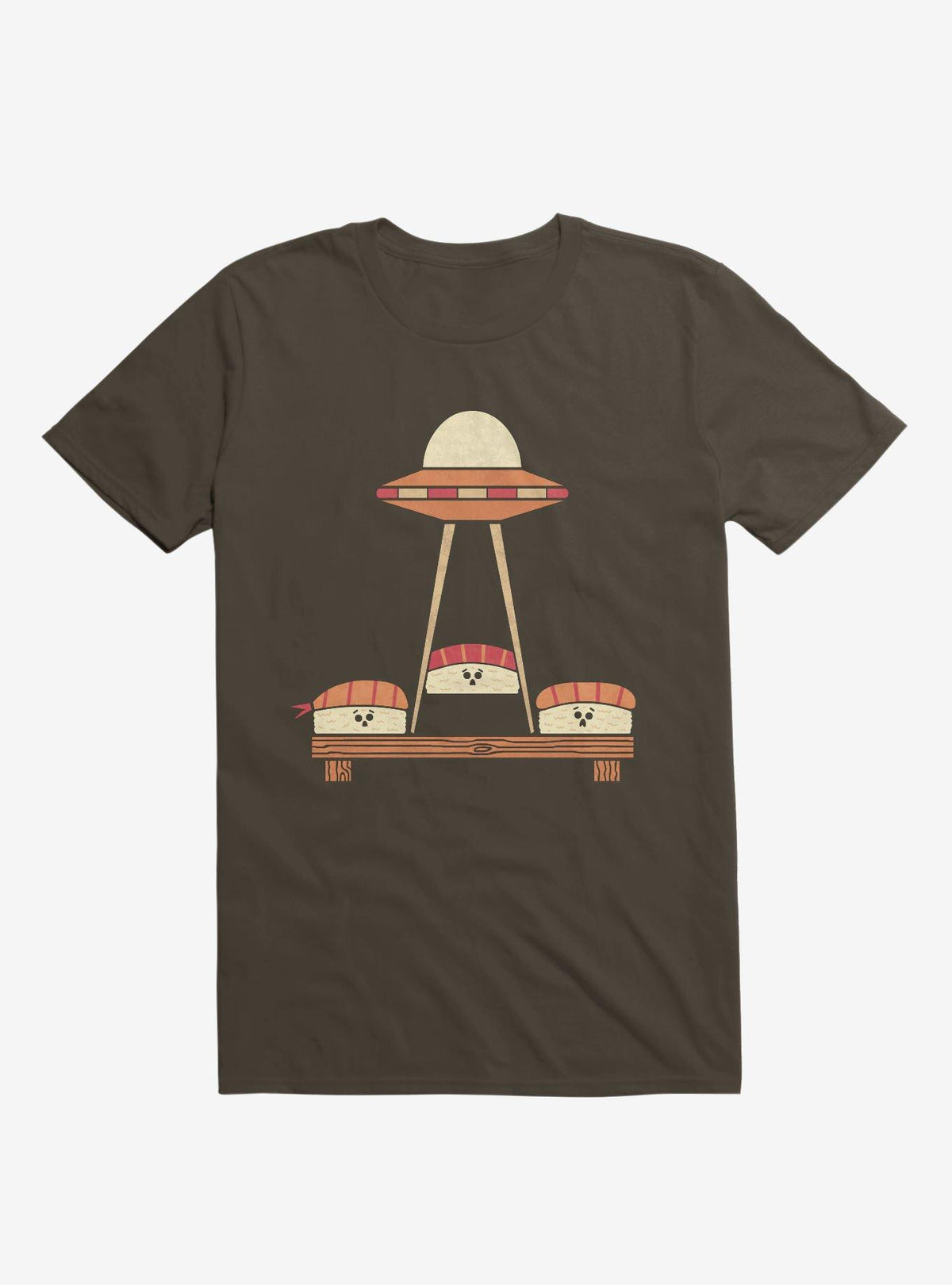 The Sushi Abduction Brown T-Shirt