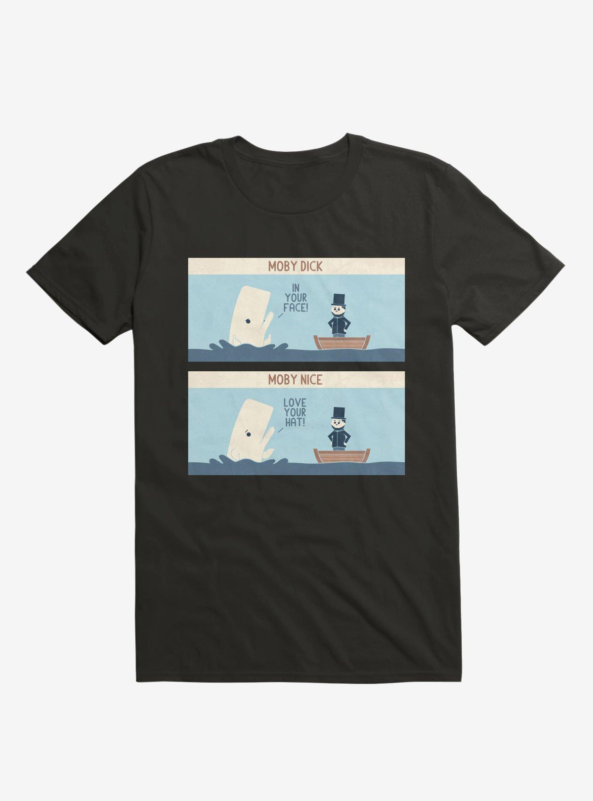 Moby Dick Moby Nice Black T-Shirt