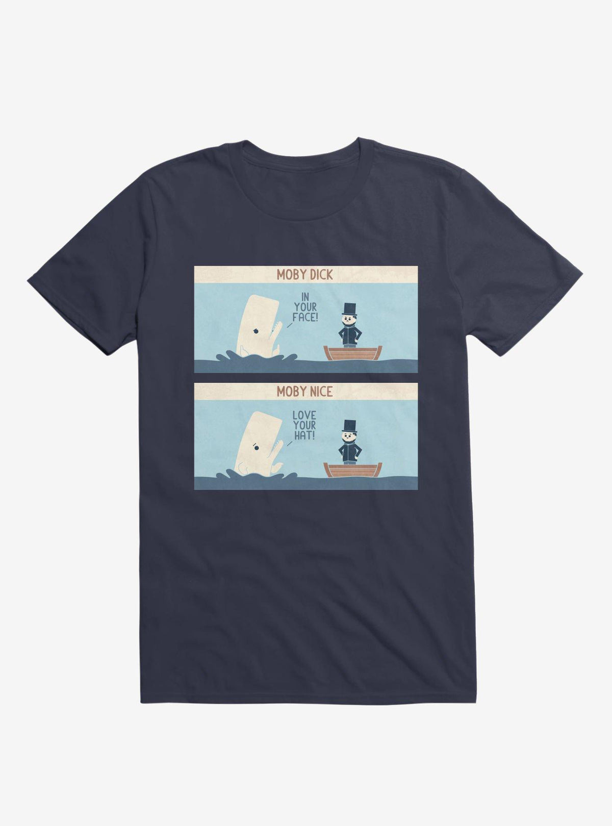 Moby Dick Moby Nice Navy Blue T-Shirt