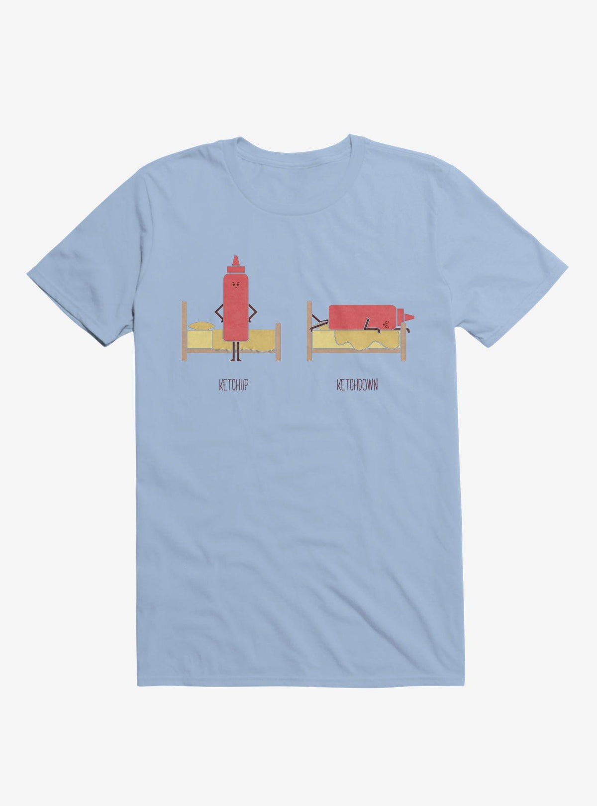Opposites Ketchup Ketchdown Light Blue T-Shirt