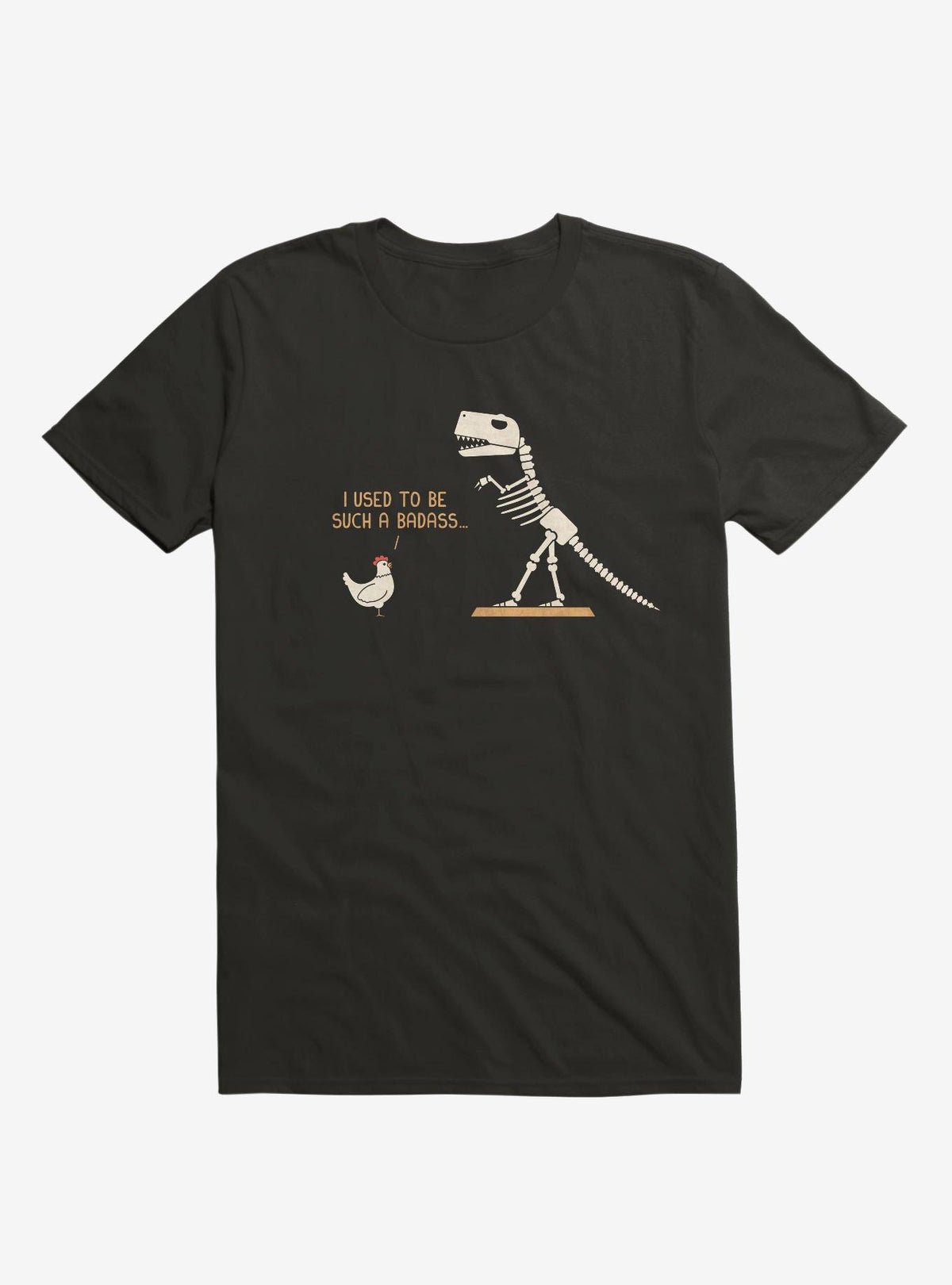 Chicken I Used To Be Bad Black T-Shirt