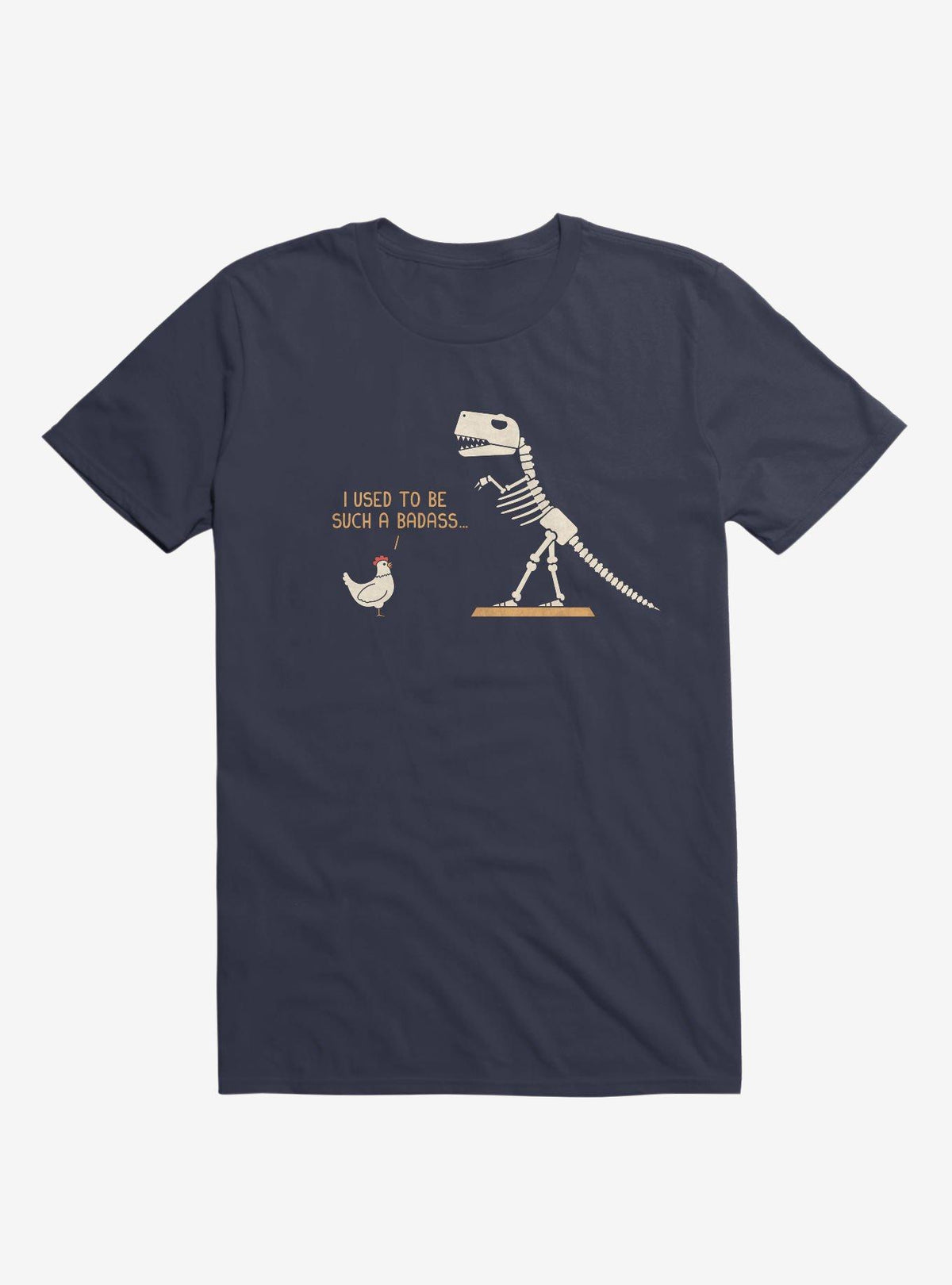 Chicken I Used To Be Bad Navy Blue T-Shirt