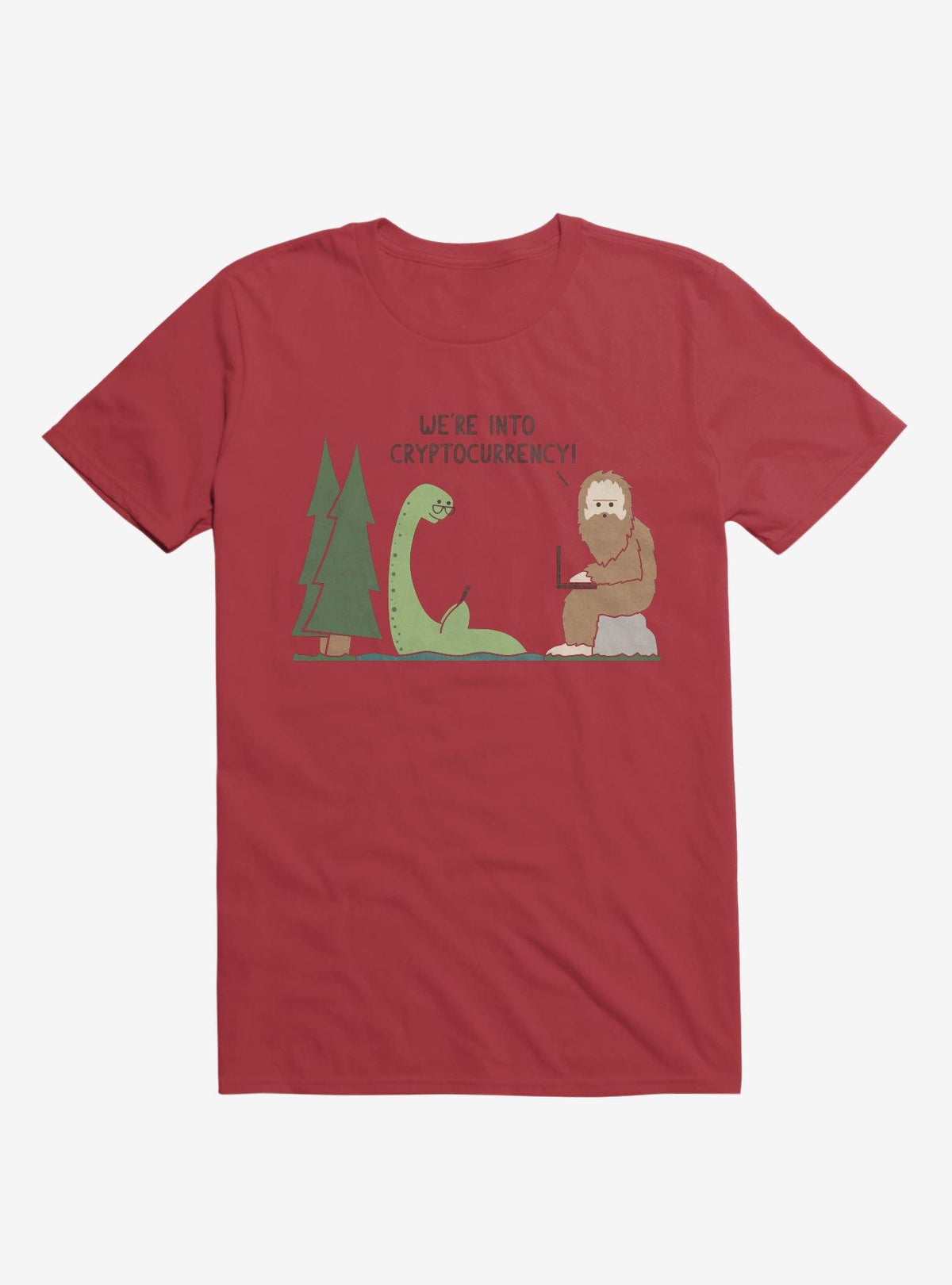 We're Into Cryptocurrency Mythical Creatures Red T-Shirt