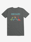 Fact Dinosaurs They'd Probably Kill You Charcoal Grey T-Shirt