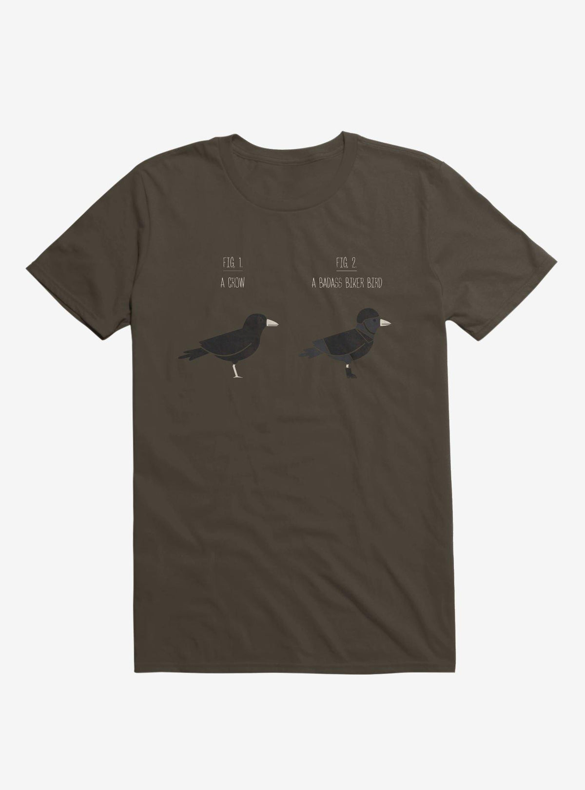 Know Your Birds A Crow Or Biker Bird Brown T-Shirt