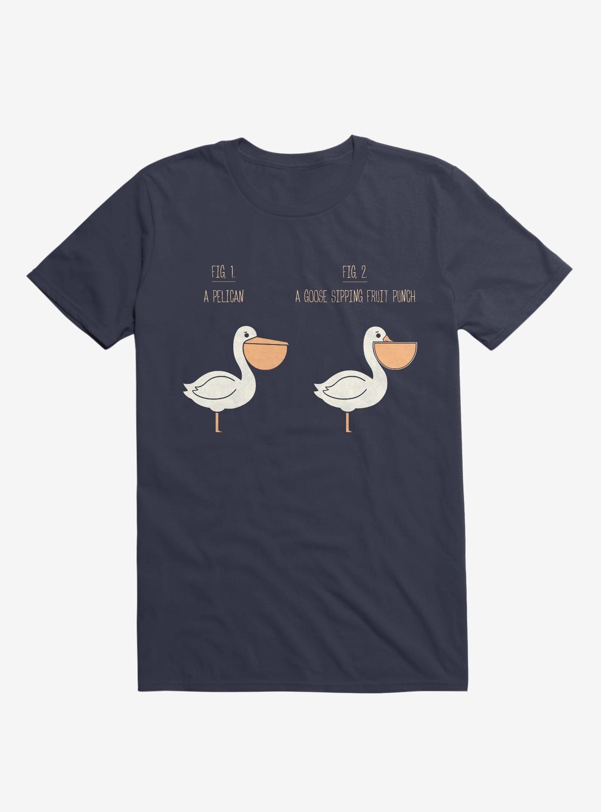 Know Your Birds A Pelican Or A Goose Navy Blue T-Shirt