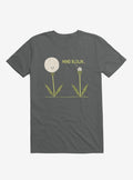 Mind Blown Dandelion Charcoal Grey T-Shirt