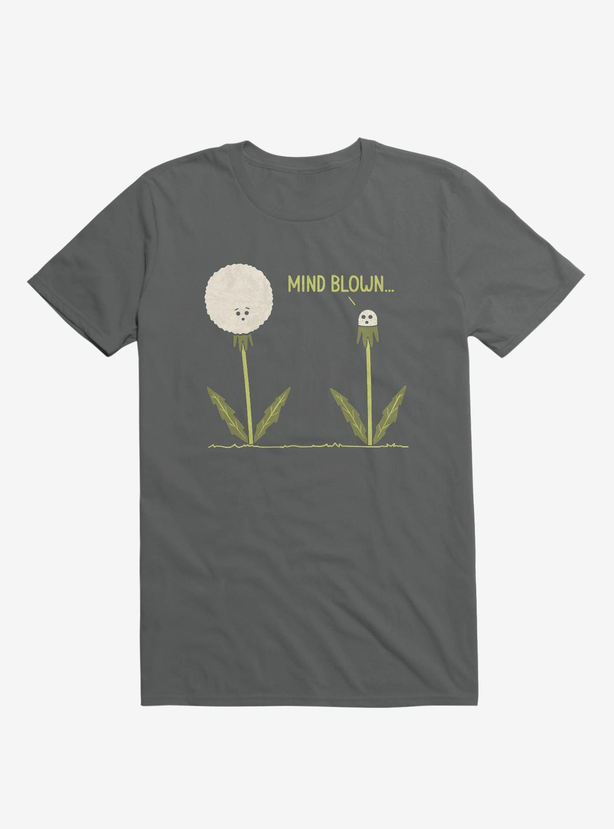 Mind Blown Dandelion Charcoal Grey T-Shirt
