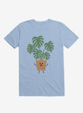 Monstera House Plant Light Blue T-Shirt