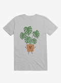 Monstera House Plant Ice Grey T-Shirt