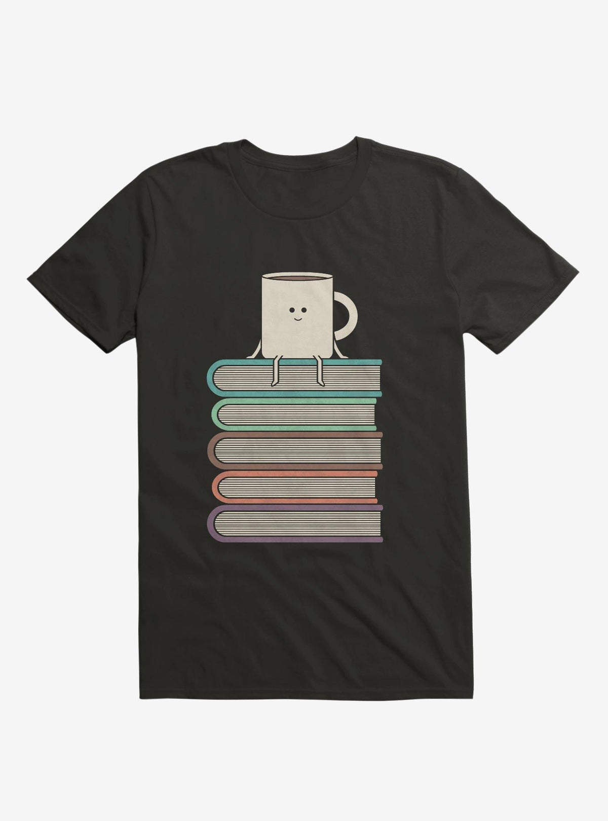 Top Of The World Cup On Books Black T-Shirt