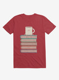 Top Of The World Cup On Books Red T-Shirt