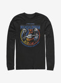 space adventure The Mandalorian Retro Bright Long-Sleeve T-Shirt