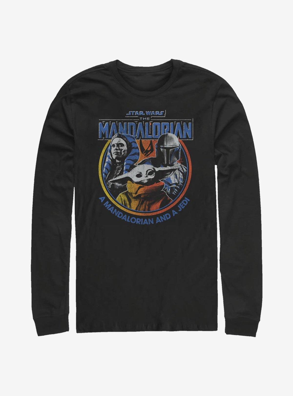 space adventure The Mandalorian Retro Bright Long-Sleeve T-Shirt