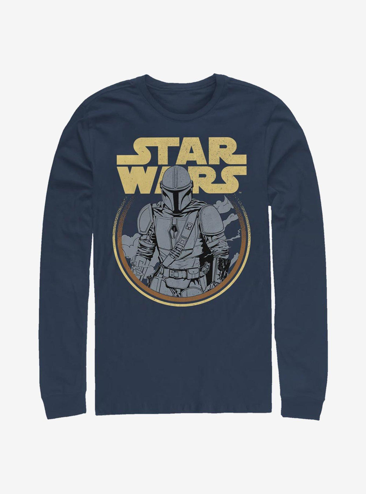 space adventure The Mandalorian Retro Mando Long-Sleeve T-Shirt