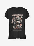 space adventure The Mandalorian Retro Pop Poster Girls T-Shirt