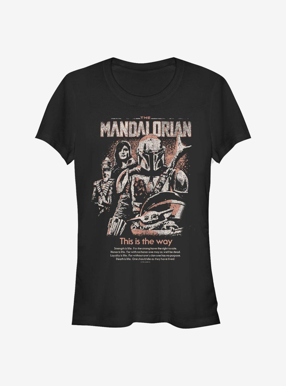space adventure The Mandalorian Retro Pop Poster Girls T-Shirt