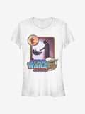 space adventure The Mandalorian Retro Mando Scenes Girls T-Shirt