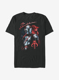 space adventure The Mandalorian Mando Retro Glow T-Shirt