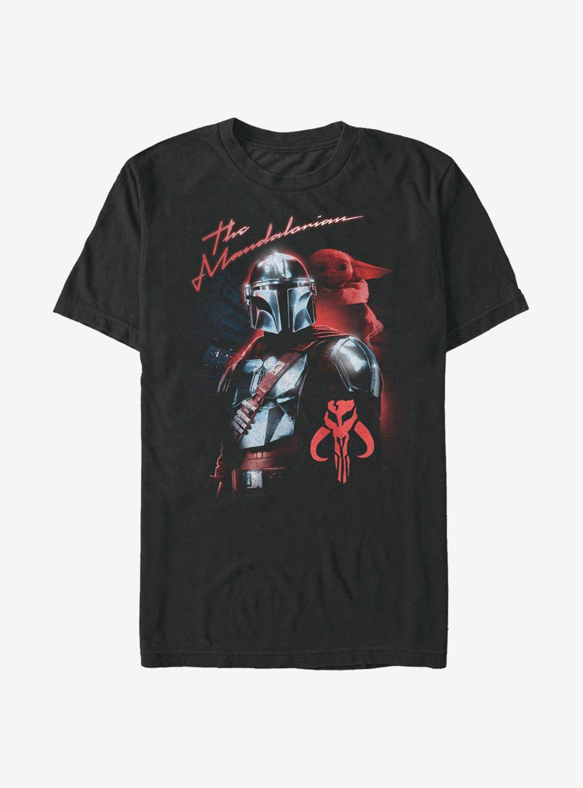 space adventure The Mandalorian Mando Retro Glow T-Shirt