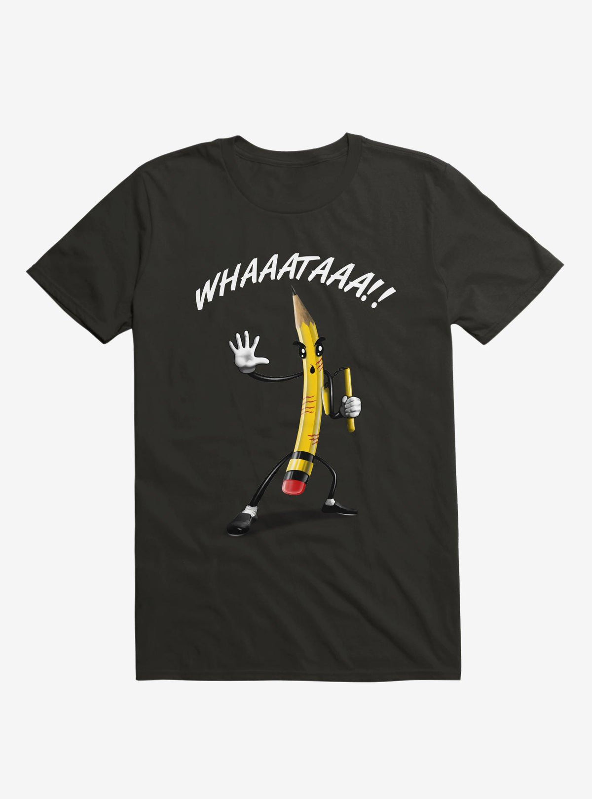 Whaaataaa Pencil Black T-Shirt