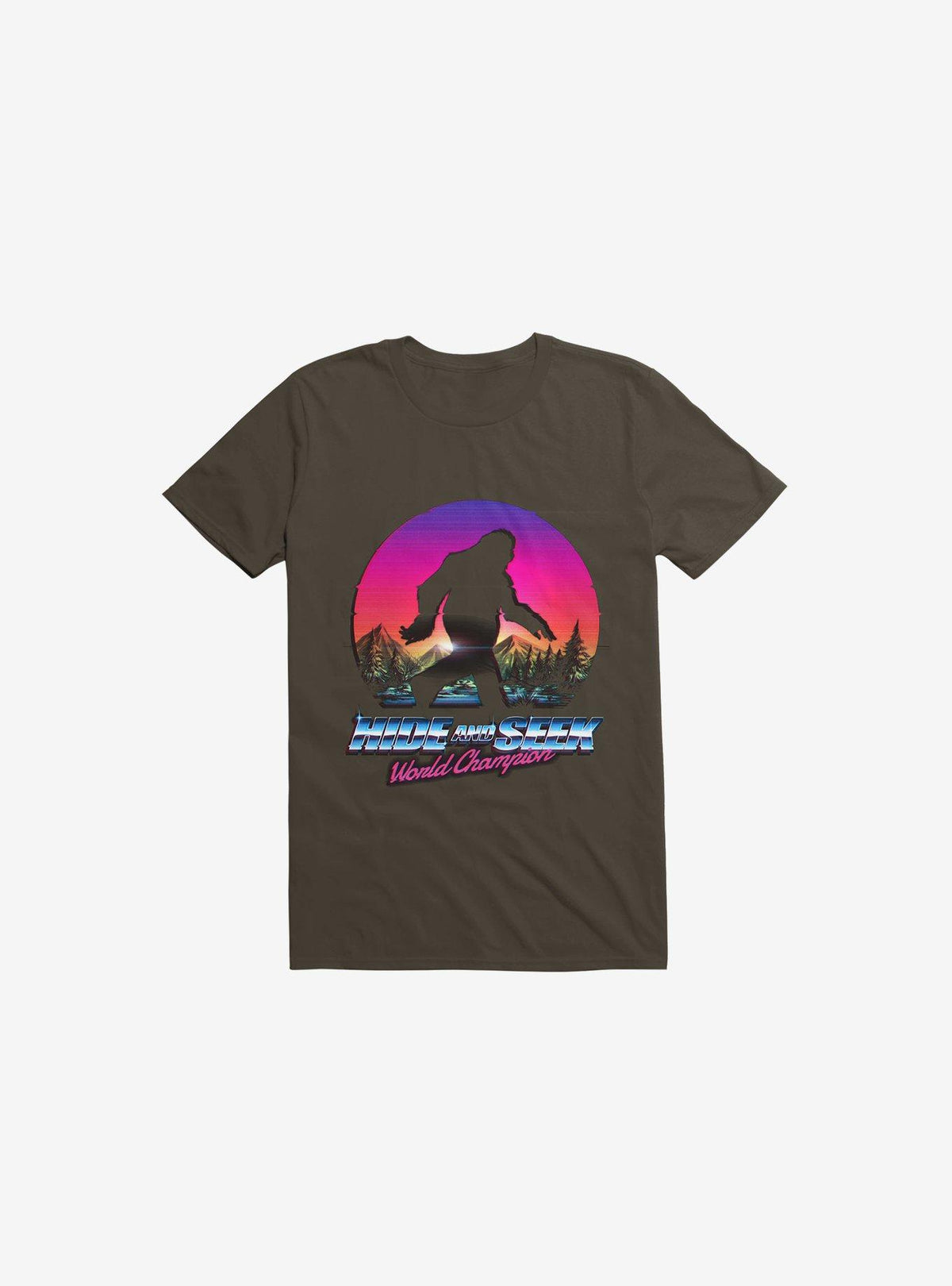 Hide And Seek World Champion Bigfoot Is Real Brown T-Shirt