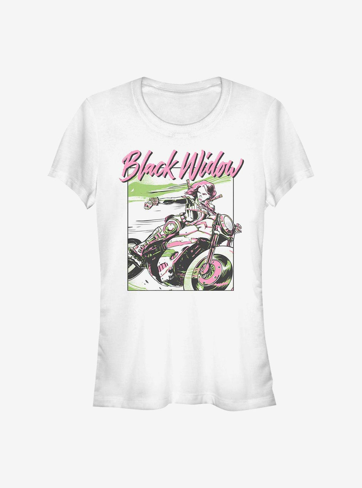 Black Widow Retro Art Girls T-Shirt