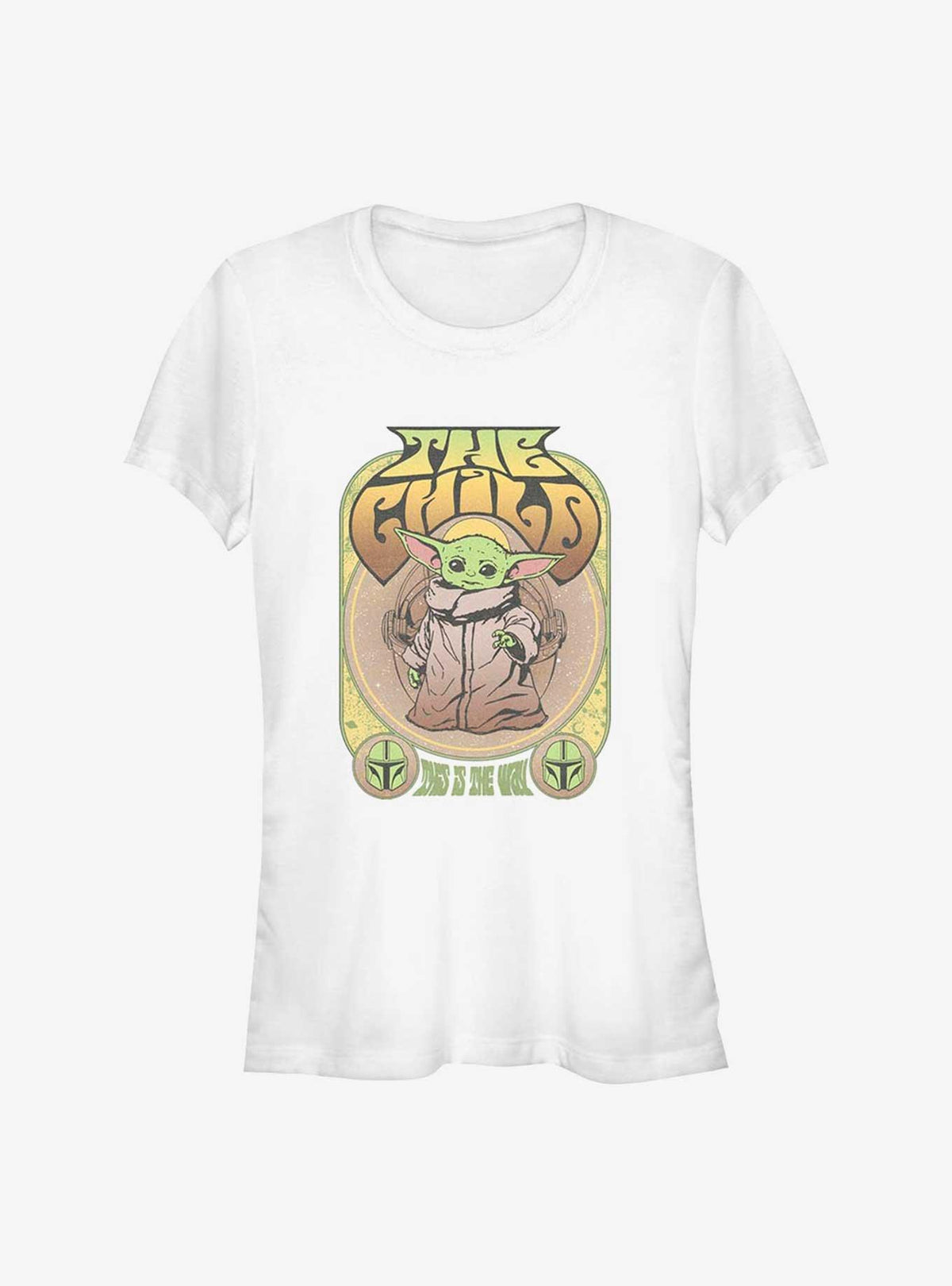 space adventure The Mandalorian Retro Grogu Girls T-Shirt
