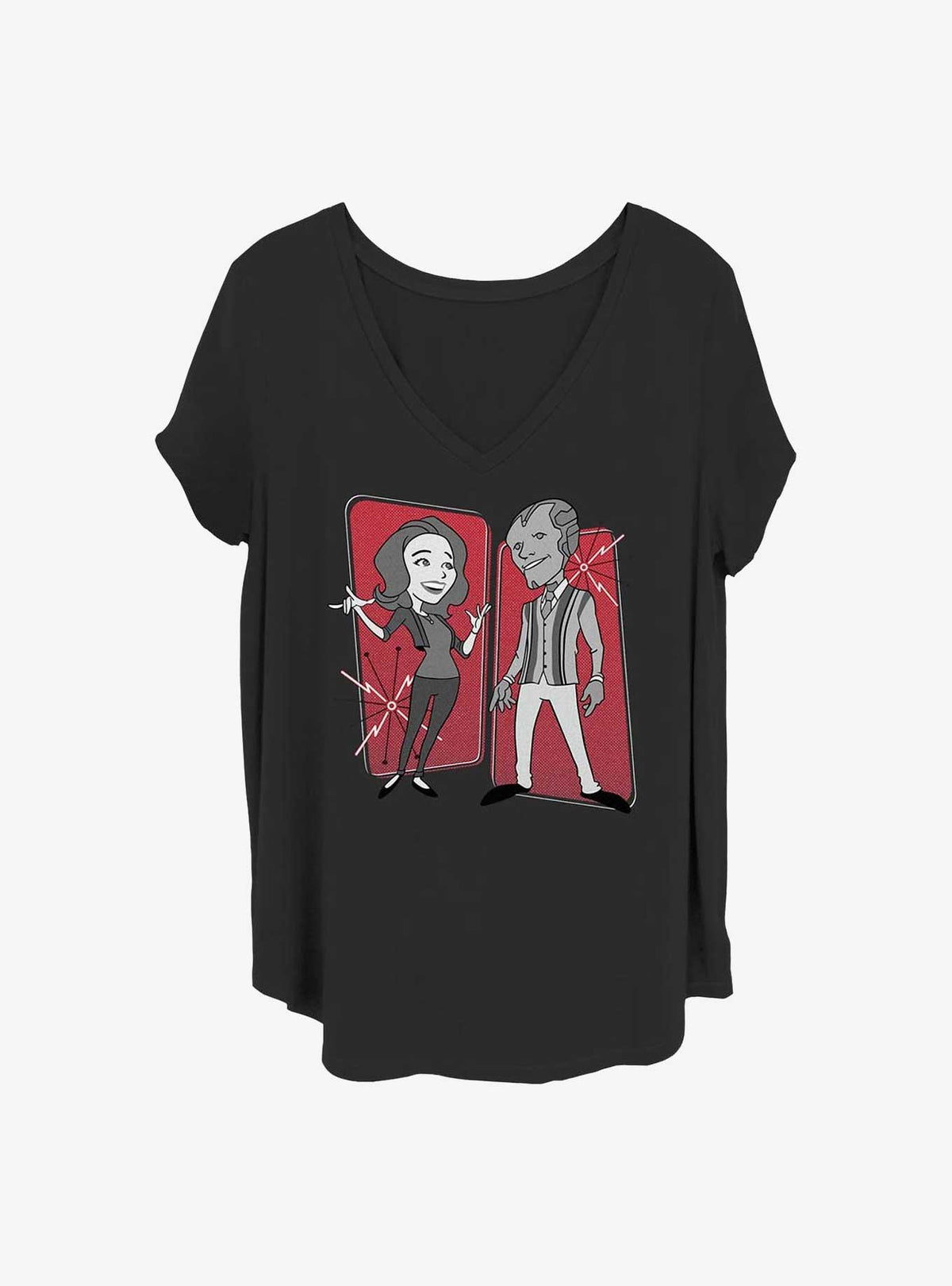 WandaVision Retro Panels Girls T-Shirt Plus Size