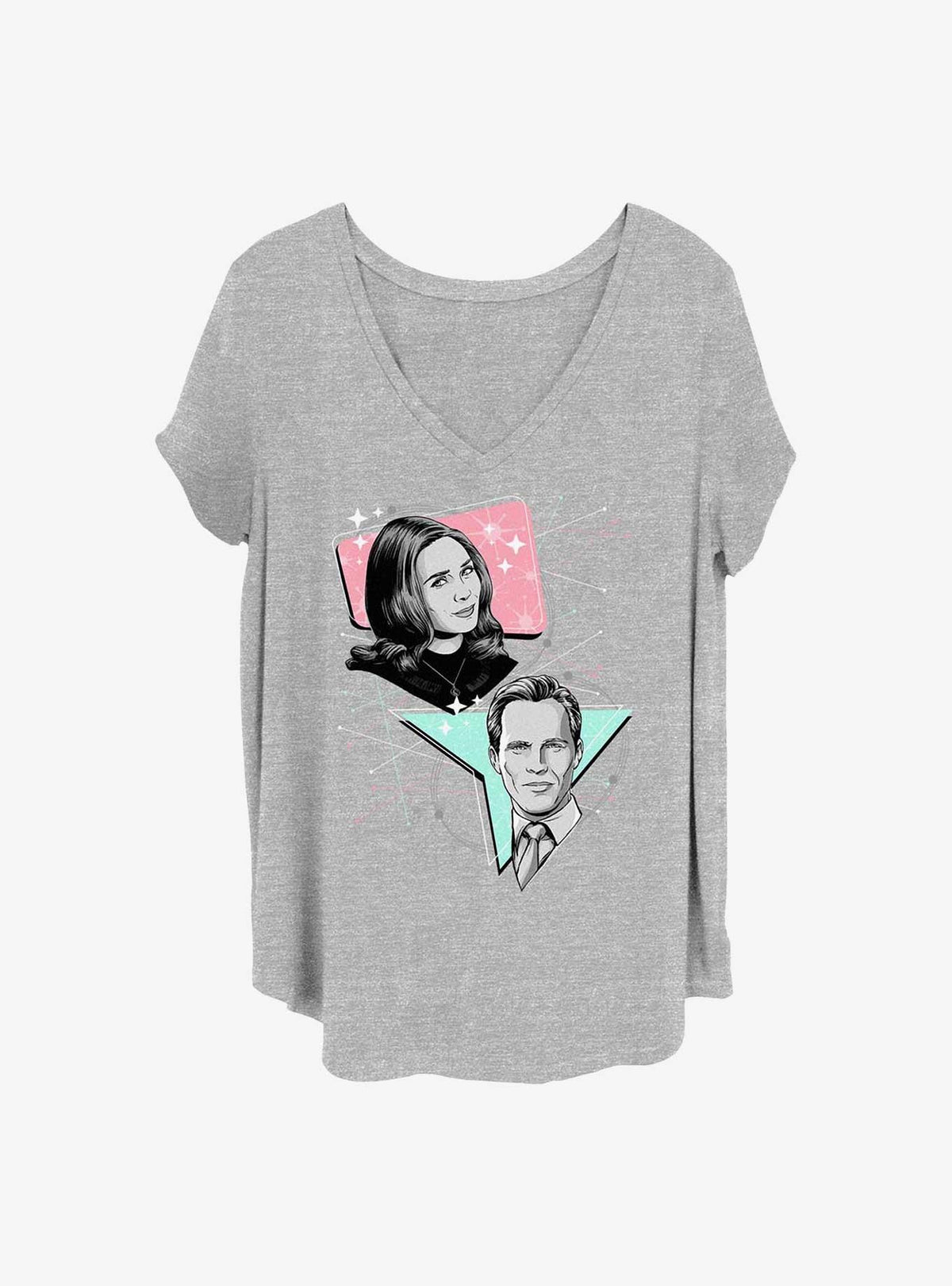 WandaVision Pastel 50's Retro Girls T-Shirt Plus Size