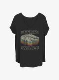 space adventure Retro Color Girls T-Shirt Plus Size