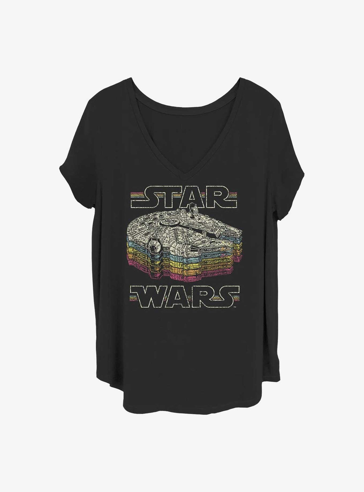 space adventure Retro Color Girls T-Shirt Plus Size