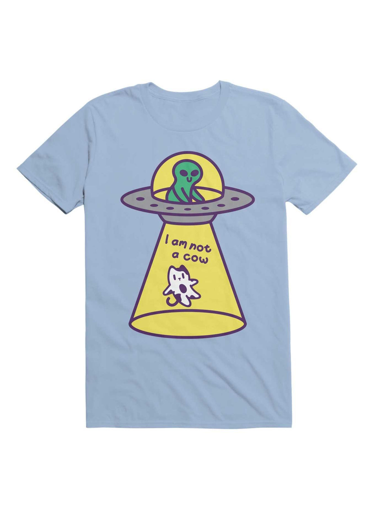 Kawaii Cat Abduction By Alien T-Shirt 5