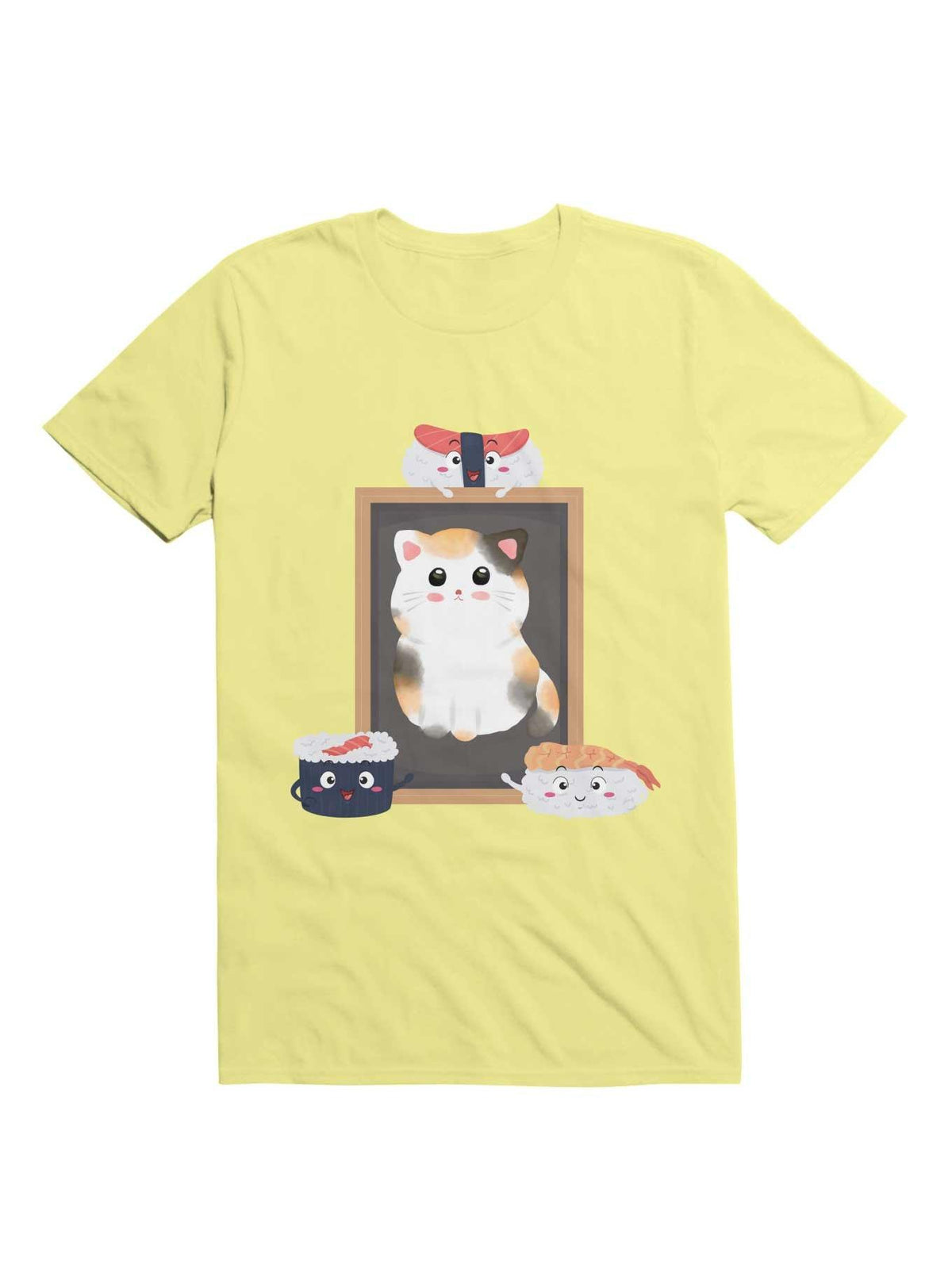 Kawaii Funny Sushi Loves Cute Cat Kawaii T-Shirt 3