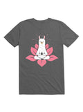 Kawaii Cute Llama Doing Yoga Llamaste Namaste Funny Meditation T-Shirt 3
