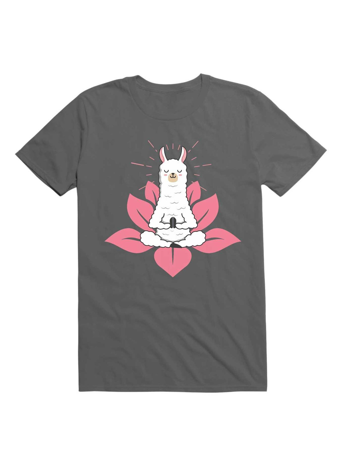 Kawaii Cute Llama Doing Yoga Llamaste Namaste Funny Meditation T-Shirt 3