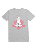 Kawaii Cute Llama Doing Yoga Llamaste Namaste Funny Meditation T-Shirt 7
