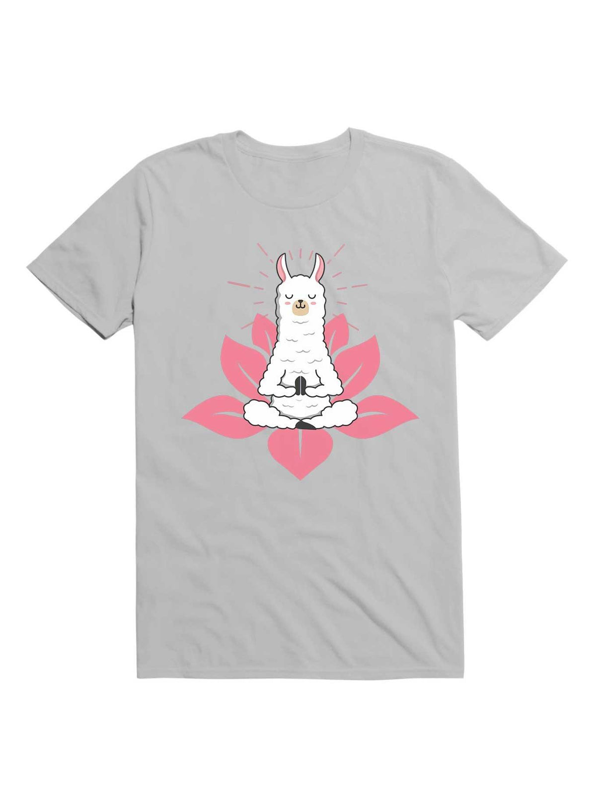 Kawaii Cute Llama Doing Yoga Llamaste Namaste Funny Meditation T-Shirt 7