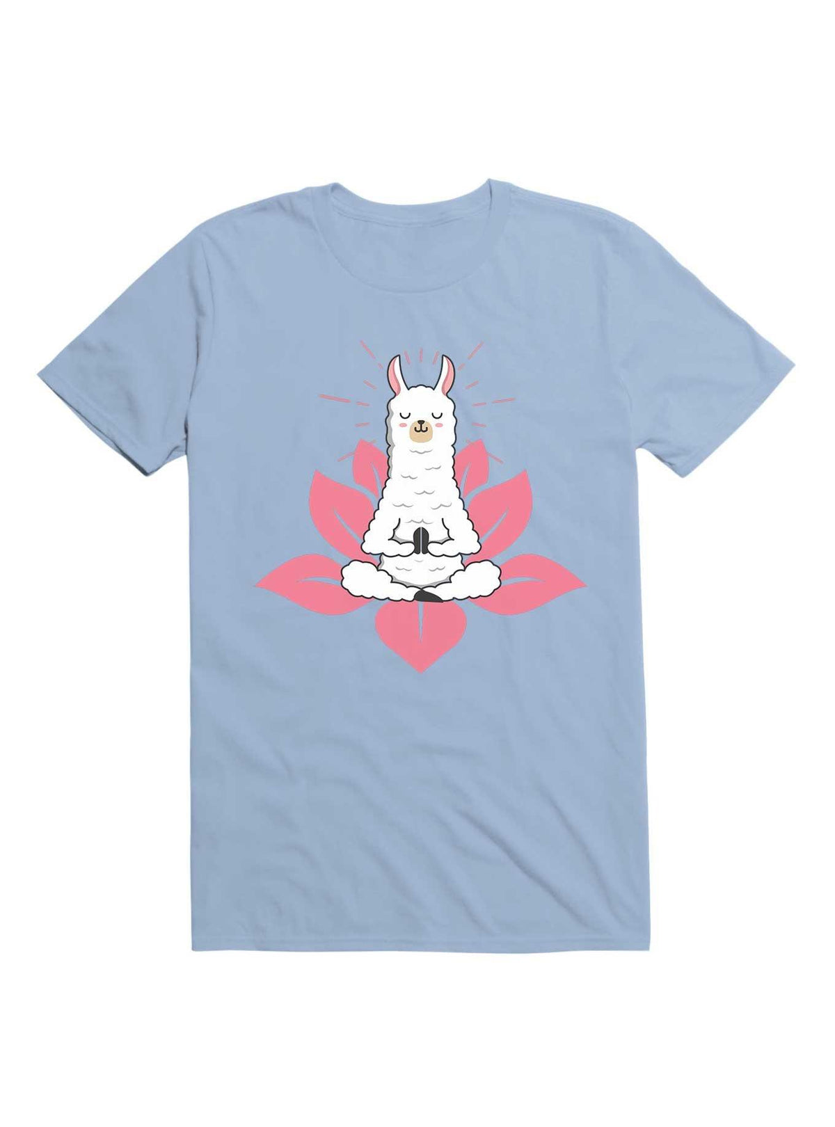 Kawaii Cute Llama Doing Yoga Llamaste Namaste Funny Meditation T-Shirt 5