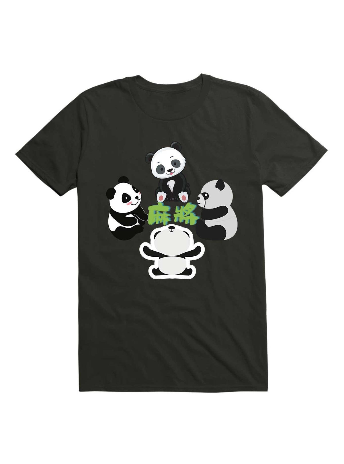 Kawaii Mahjong Panda Cute Funny T-Shirt 4
