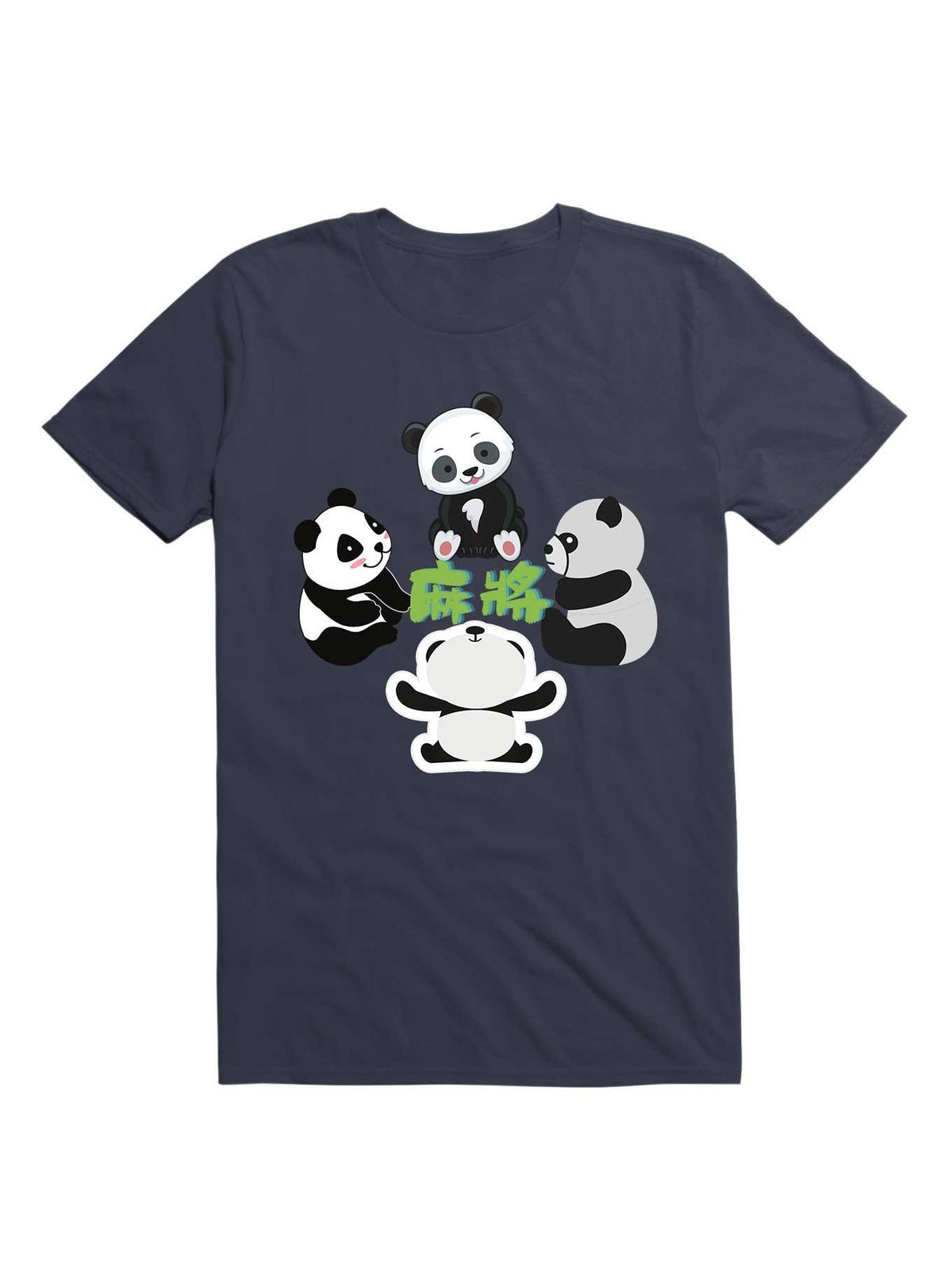 Kawaii Mahjong Panda Cute Funny T-Shirt 2